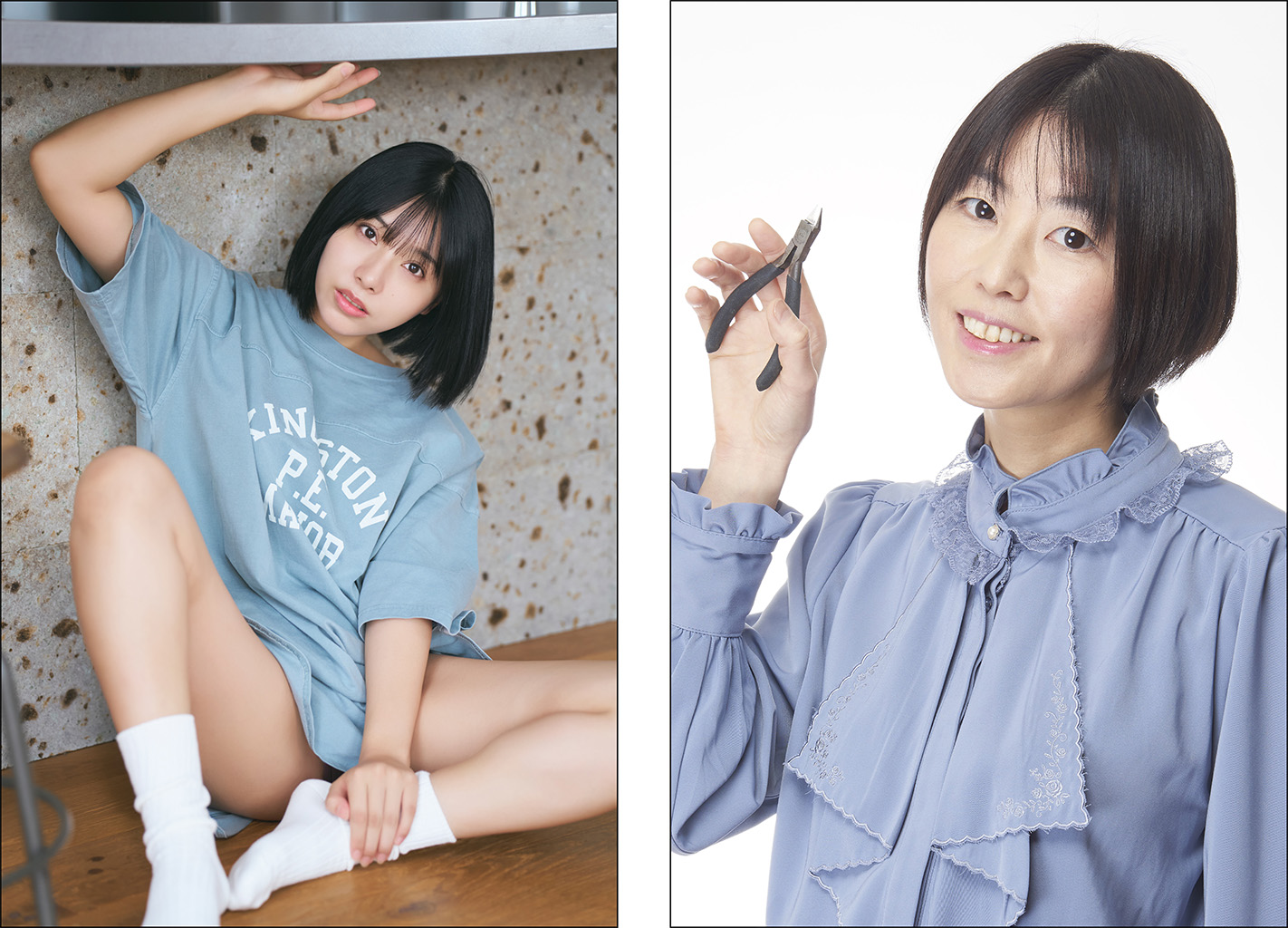 左がグラビアアイドル・コスプレイヤーの三橋くん、右がプロモデラーのオオゴシトモエさん