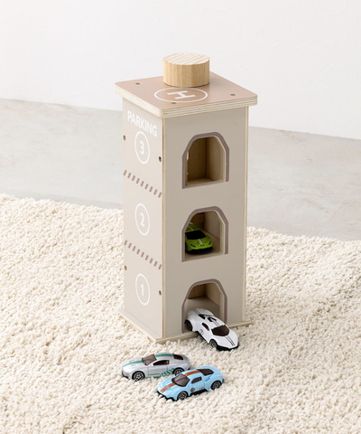 【新品未開封】3COINSミニカー用立体駐車場、エレベーター、収納棚3点セット ミニカー用立体駐車場 | 3COINS(スリーコインズ)キッズ | PAL