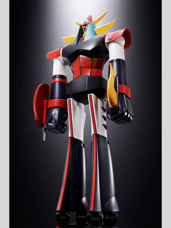 ライディーンの左腕には弓矢型の武装「ゴッド・ゴーガン」が再現されている