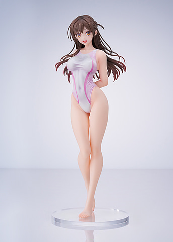 水原千鶴 競泳水着verフィギュア 正規品 + 上下照明付ケース amakuni 彼女、お借りします」のフィギュア「水原千鶴 競泳水着Ver.」に