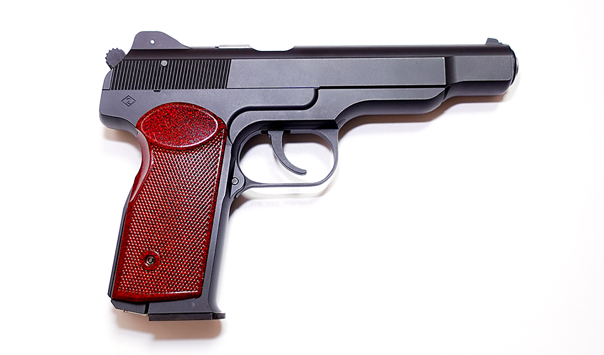 こちらはA!CTIONがディスプレイモデル「スチェッキン・マシンピストル[ABS削り出しモデル]」。モデルガンであり、BB弾発射機構などは搭載されていない