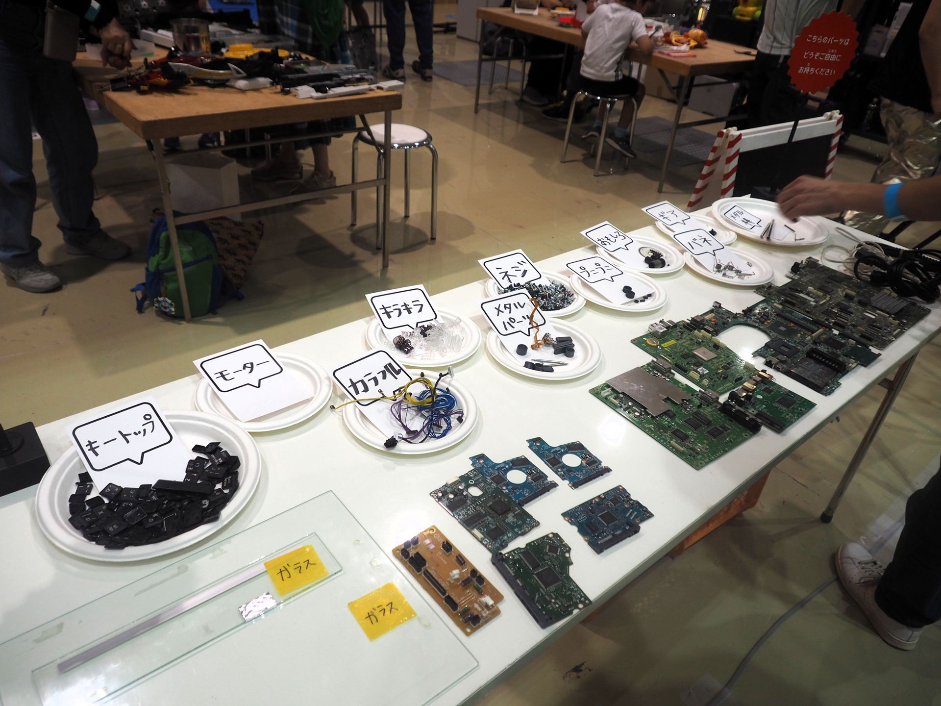 分解したパーツは好きなものを持って帰ることができる