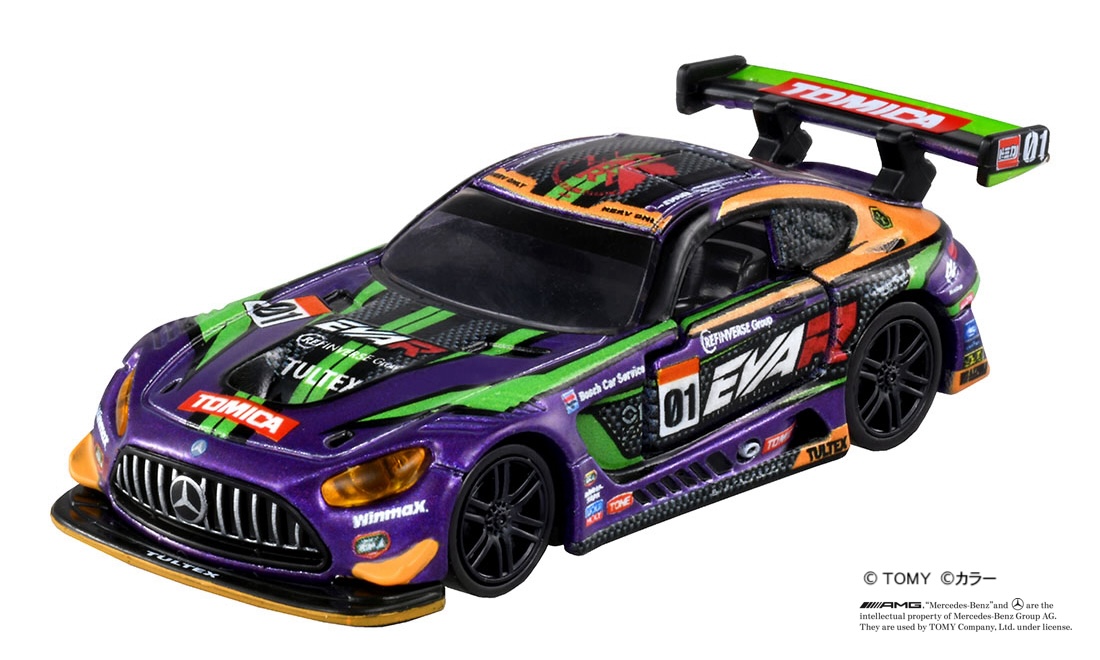 トミカプレミアムRacing エヴァ RT 初号機 AMG GT3 EVO（価格2,750円）