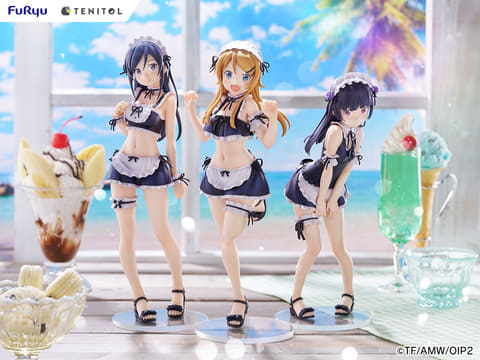 俺の妹がこんなに可愛いわけがない 俺妹　黒猫　水着メイド　缶バッジ TENITOL TALL 黒猫 水着メイドver.｜俺の妹がこんなに可愛いわけ