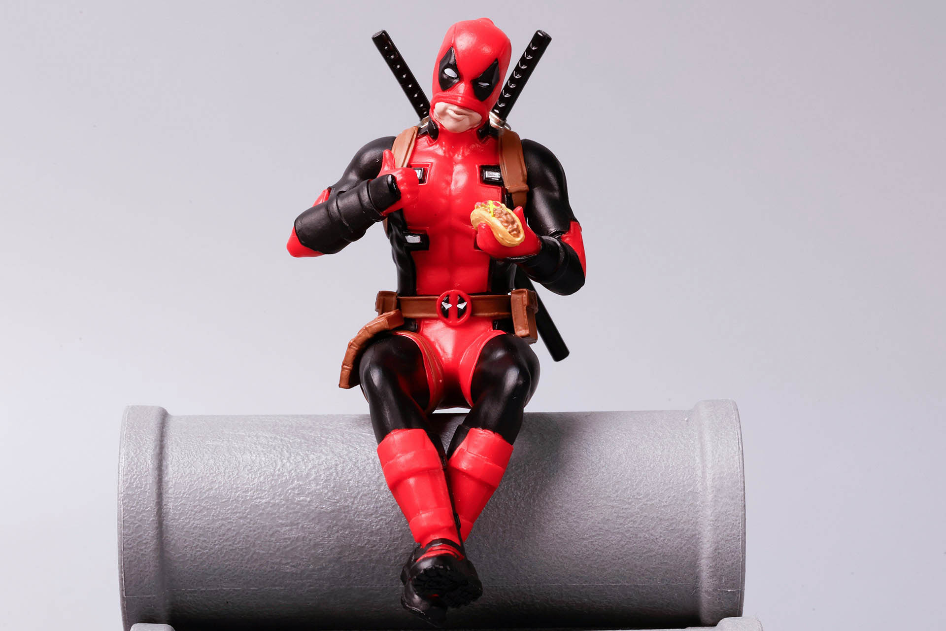 美味しそうにタコスを食べている俺ちゃん