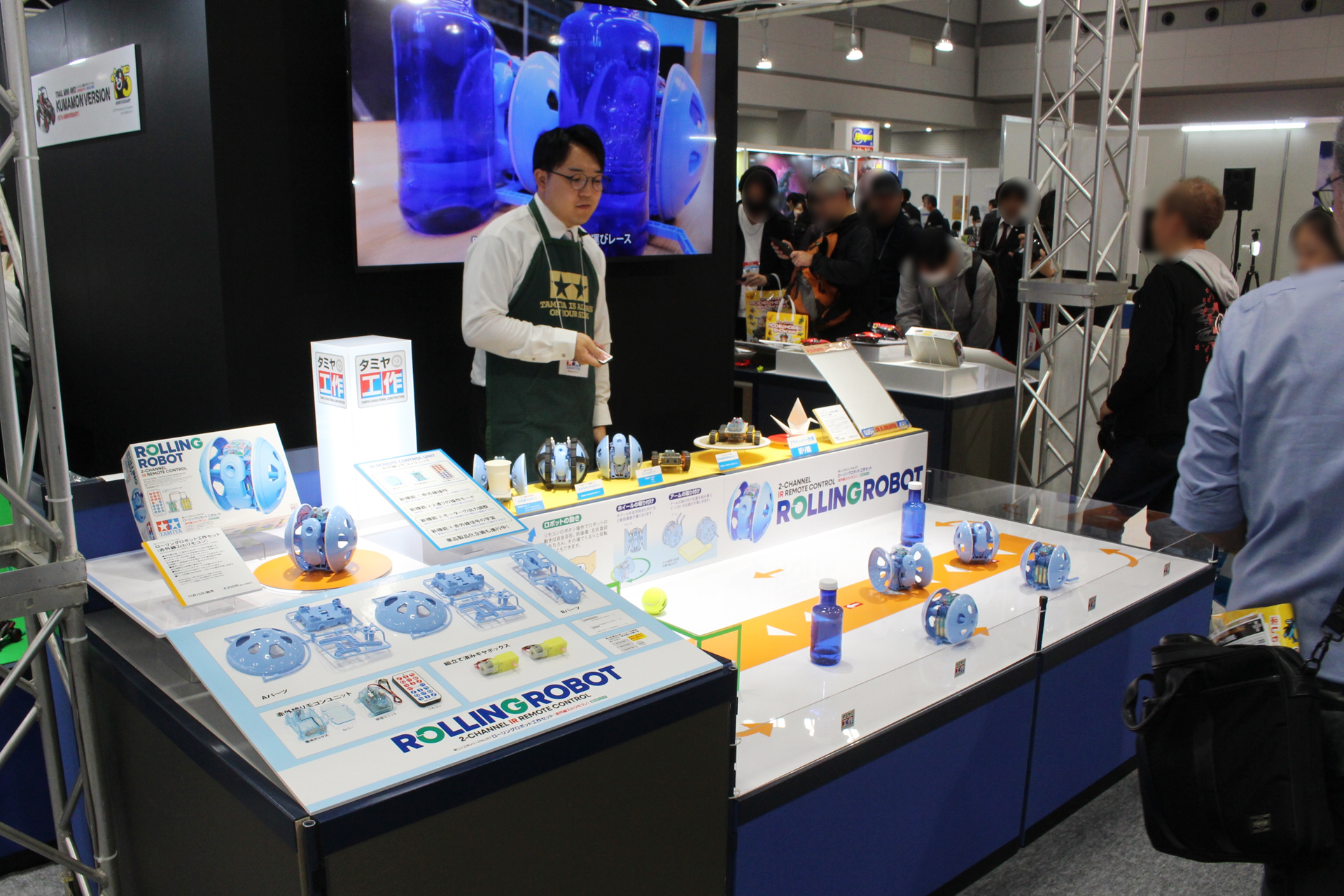 タミヤブースの「楽しい工作シリーズ」展示コーナー
