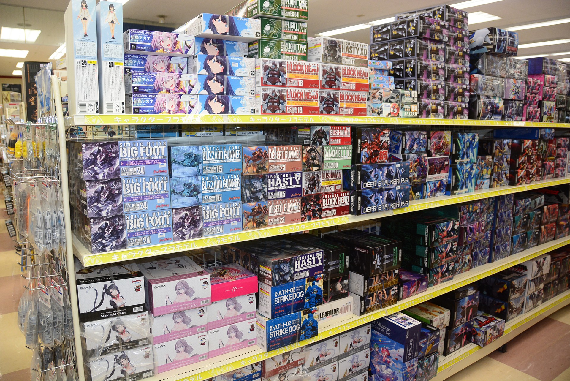 キャラクタープラモデルは各社が積極的に販売している