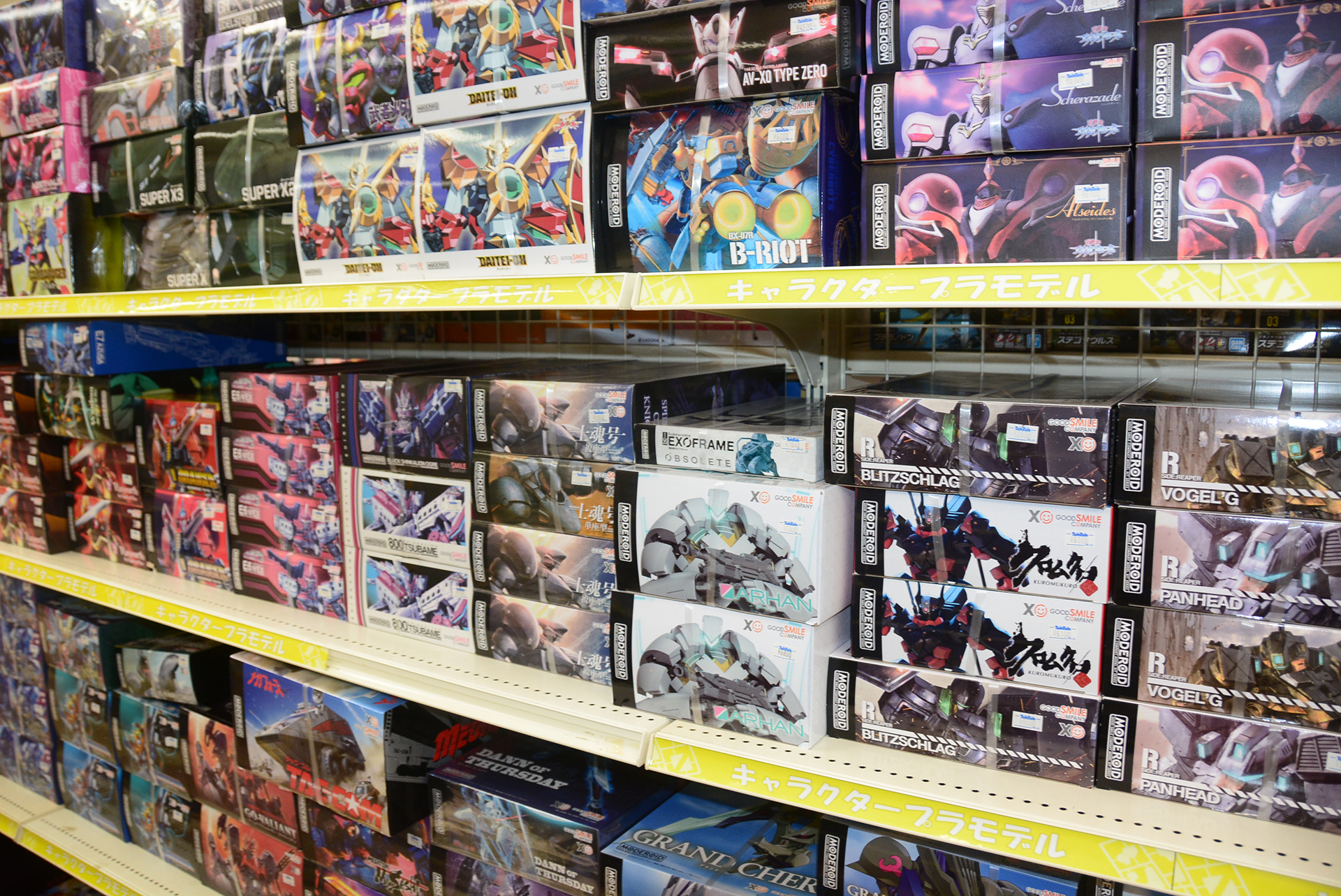 キャラクタープラモデルは各社が積極的に販売している