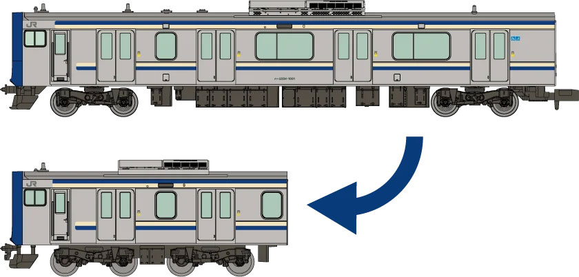 長さを約半分に縮めたショーティーモデル