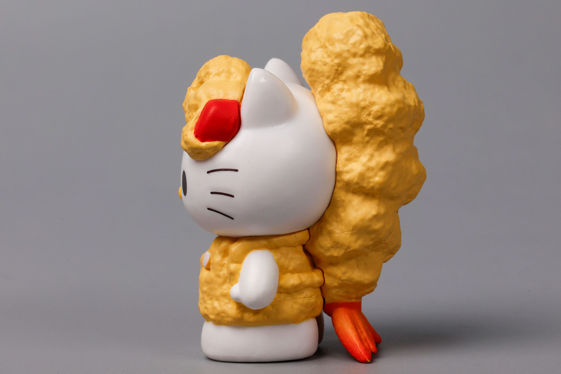 エビ天が背中に密着している