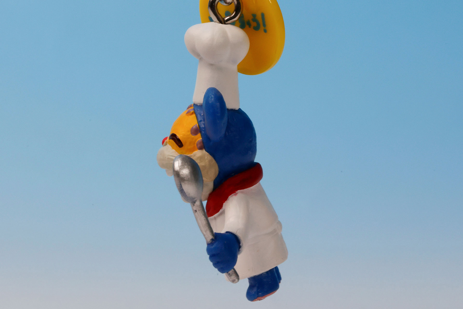 ぶら下げた上だと、やや体が斜めになる