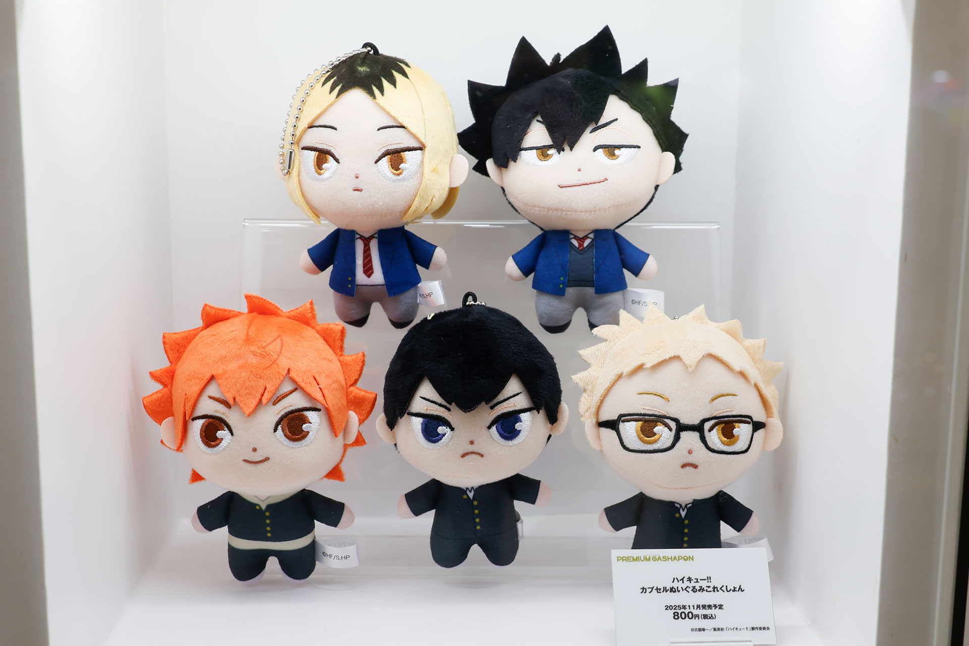 11月発売予定の「ハイキュー!! カプセルぬいぐるみこれくしょん」価格は800円