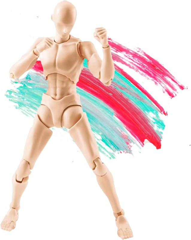 デッサン人形 筋肉体型 男性-肌色