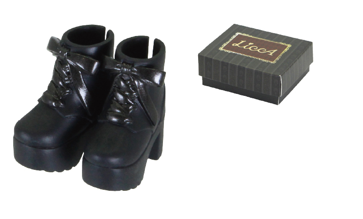 ロマンティックリボンブーツ（ブラック）