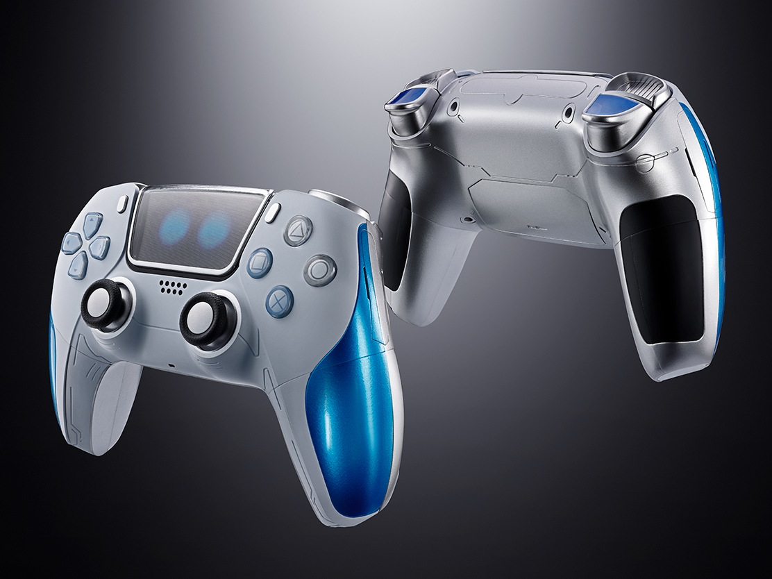 PlayStation5用の「DualSense ワイヤレスコントローラー」を3Dスキャンし、コントローラー形態を精密に再現。