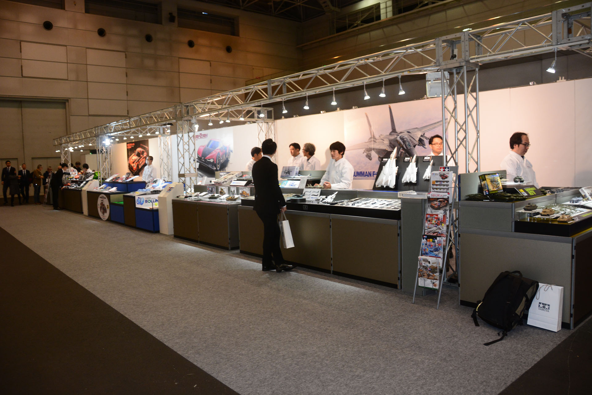 タミヤフェアではタミヤの新製品が数多く出展されている。「1/48 ドイツ連邦軍主力戦車 レオパルト2 A7V」は会場発表となる新商品だ