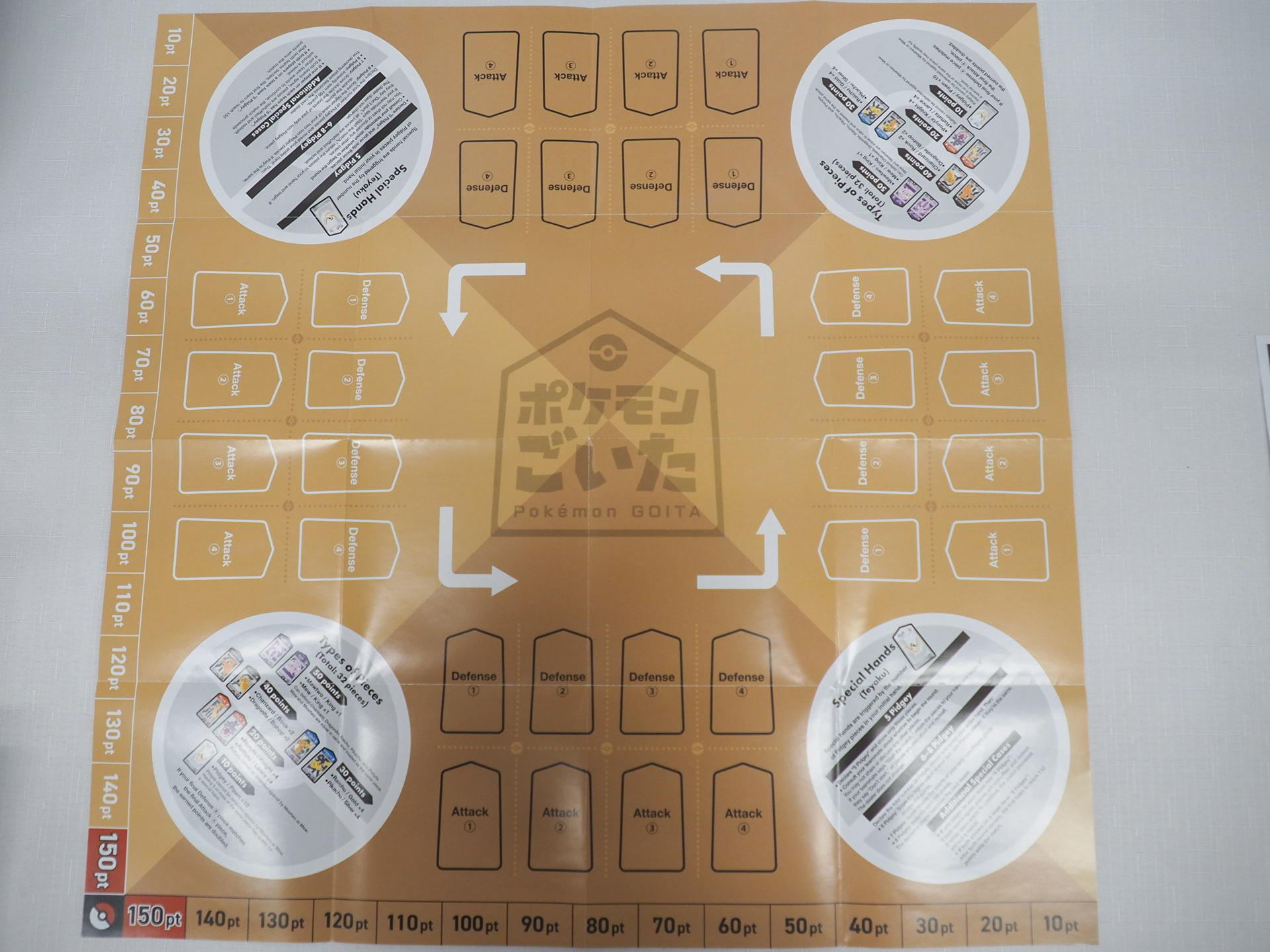 プレイマットの裏面は英語表記になっている