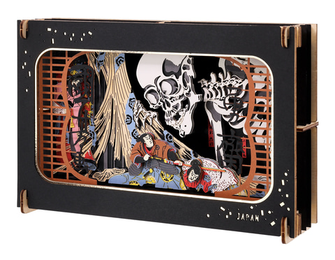 エンスカイ、可動式扉付きペーパークラフト「ペーパーシアター 浮世絵