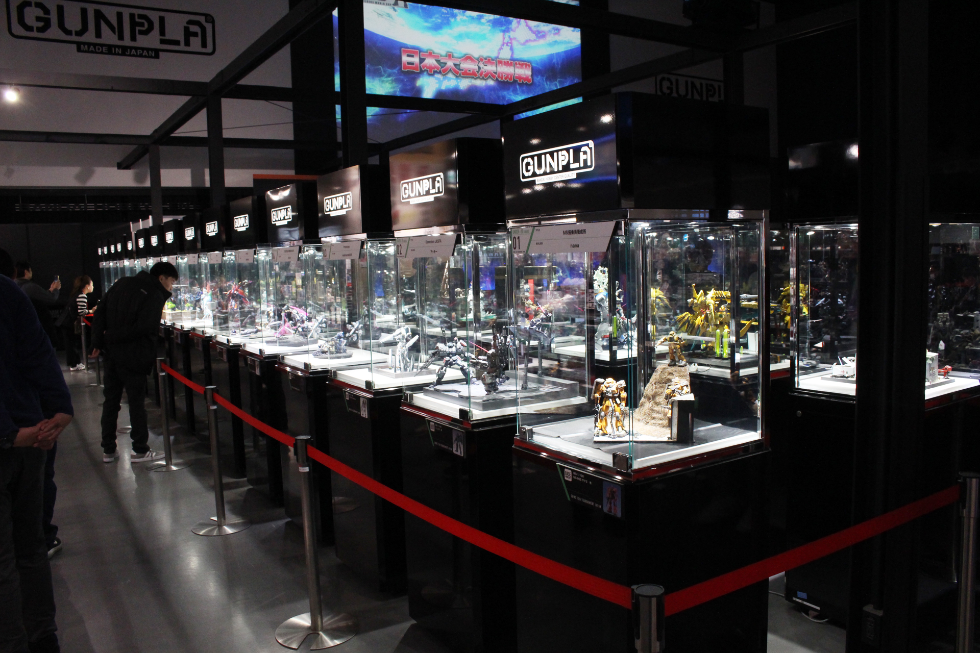 会場のガンダムベース東京にはファイナリストの作品が展示された。作品は下記リンク記事を参照のほど