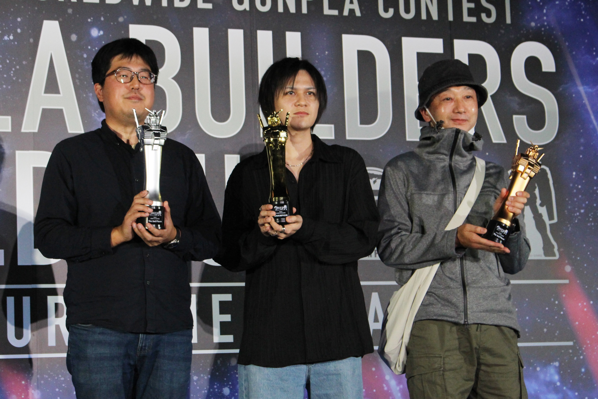 OVER-21コース入賞者、左からmorishさん、ジンさん、DAISAKUさん