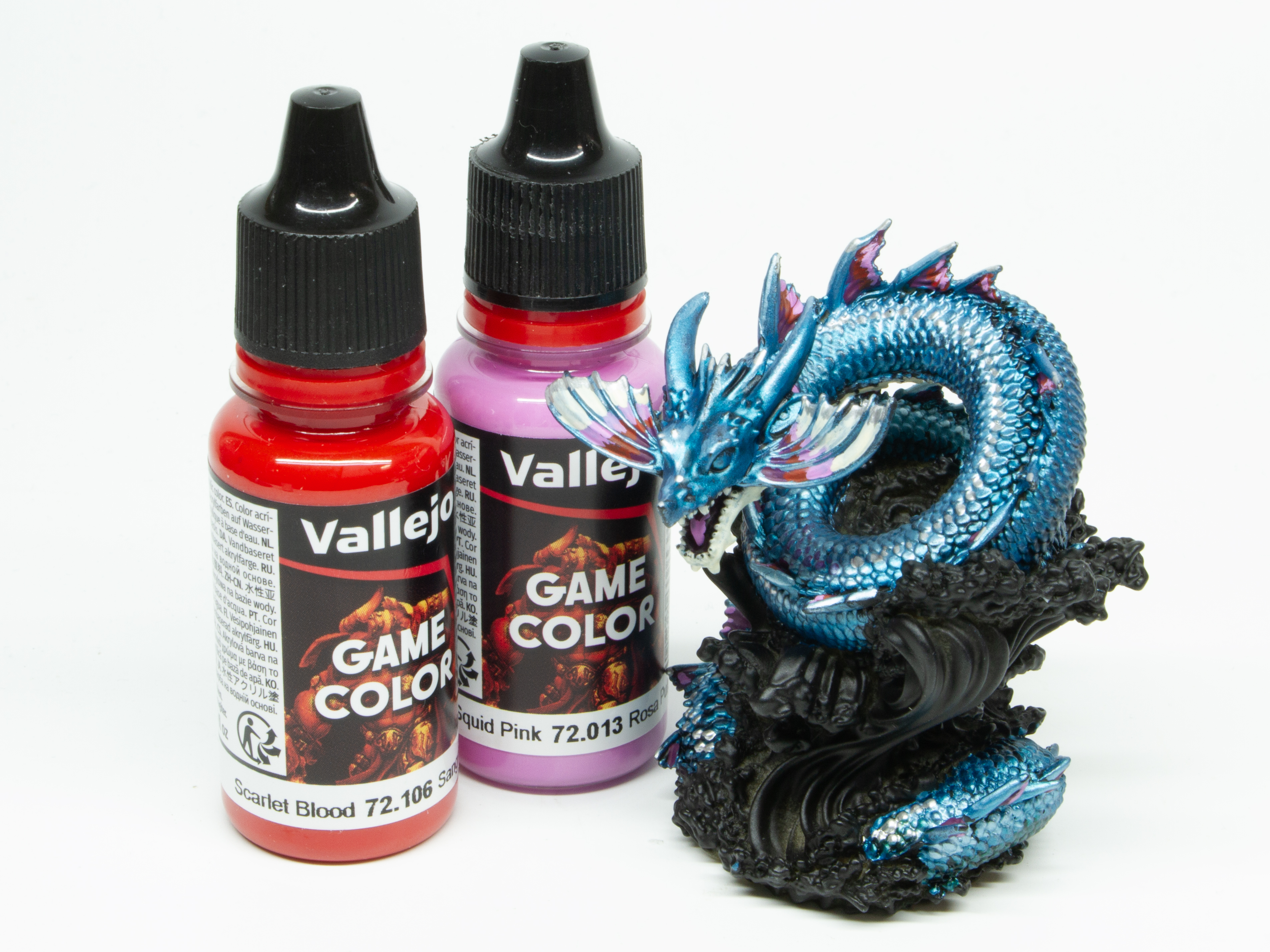 スカーレット ブラッドとスクイッド ピンクを塗る