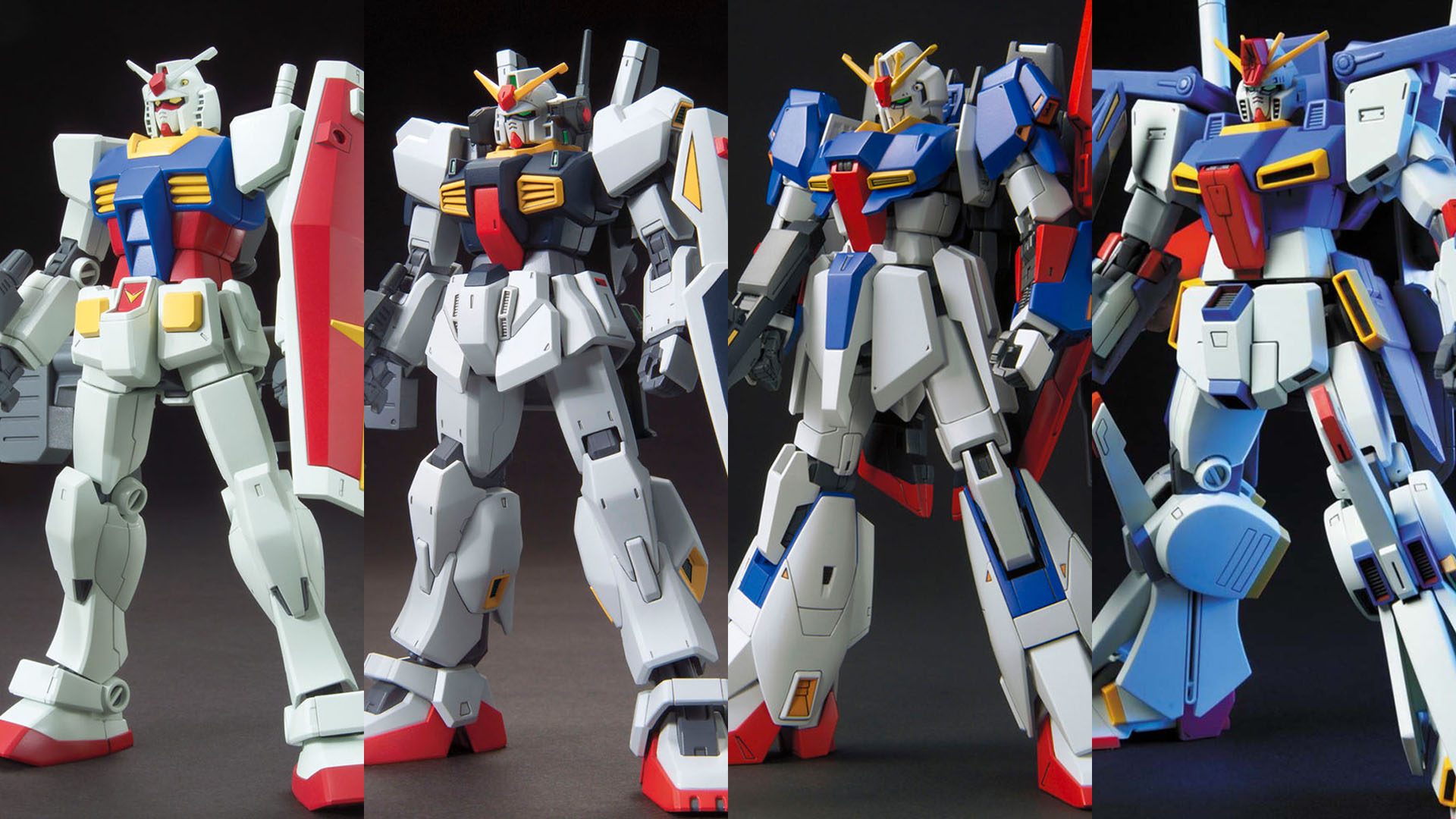 ガンダム／ガンダムMk-II／Zガンダム／ZZガンダムへと進化を続けました