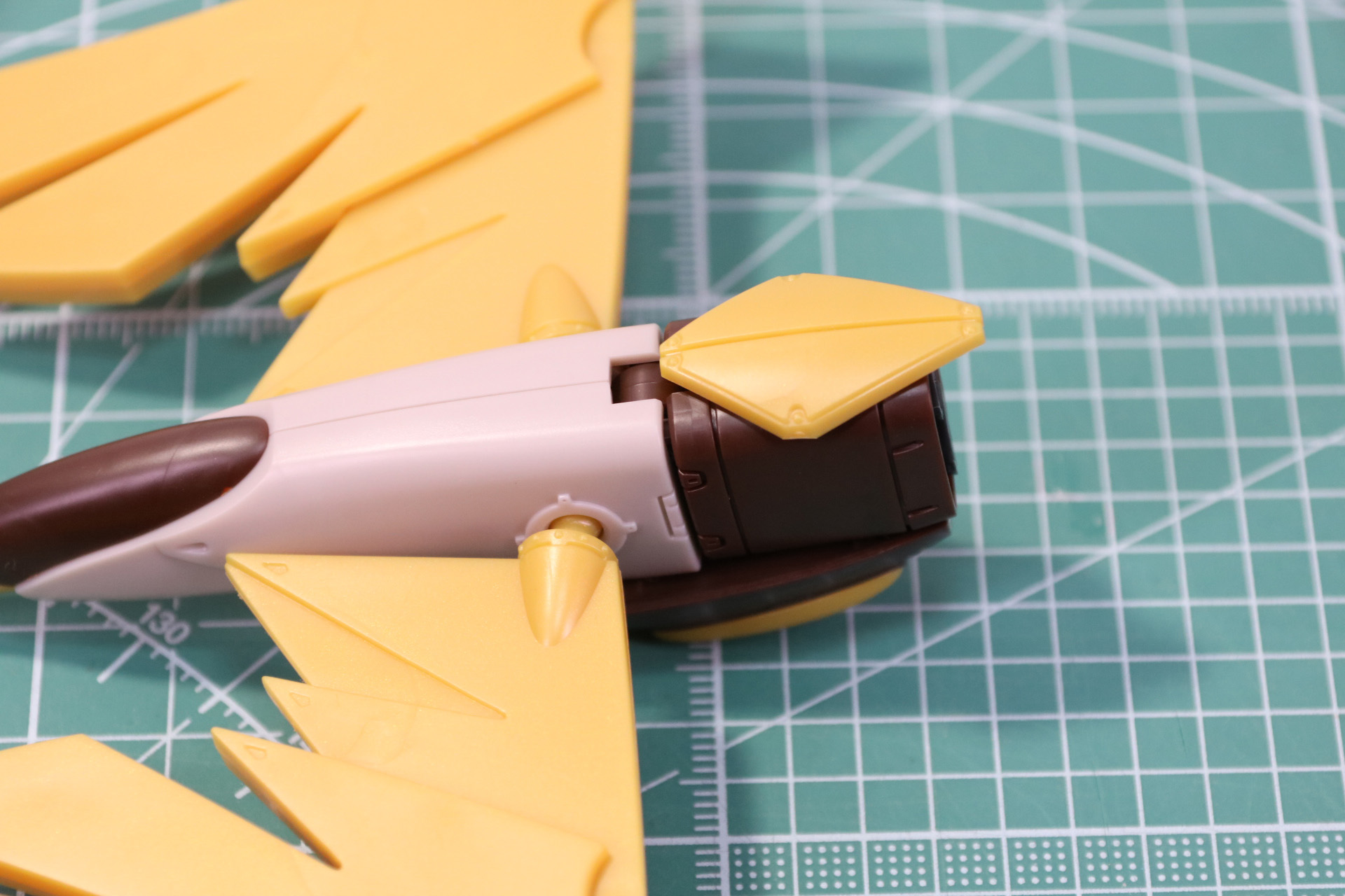 胴体後部を折り畳む