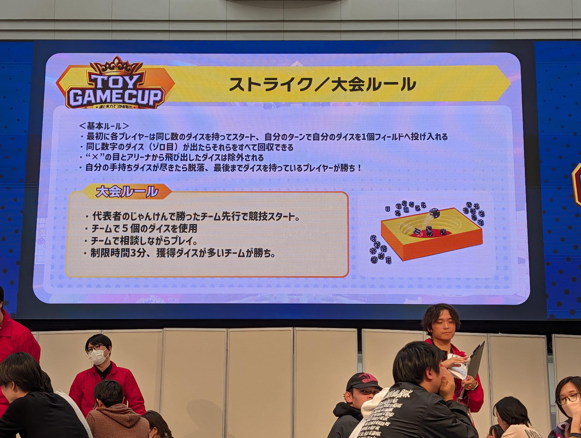 大会ルールでは制限時間3分、1プレーヤーが1チームの括りとなるので、先に場をクリアしたチームがかなり有利になる