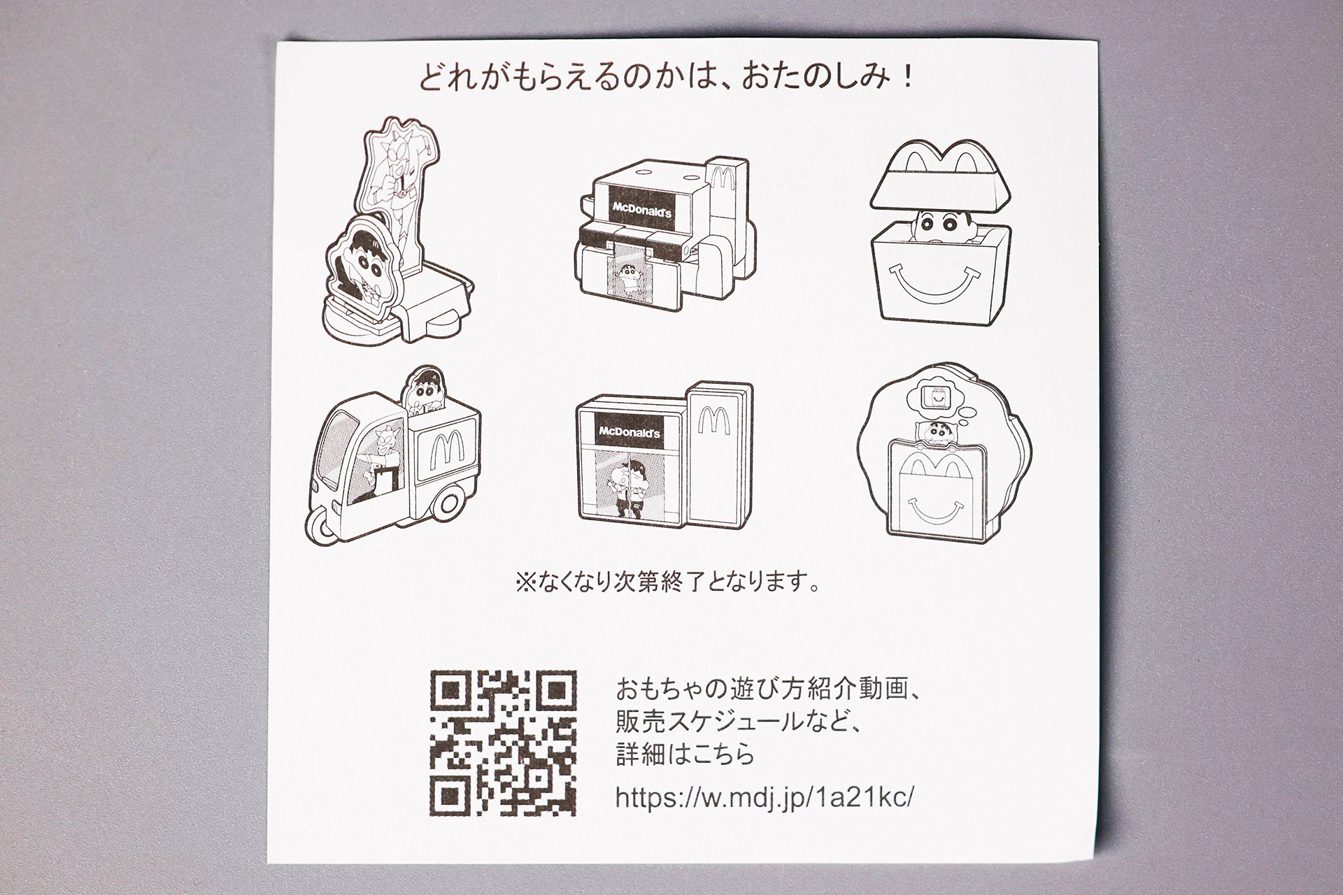 説明書の裏面は全おもちゃに共通したものだ