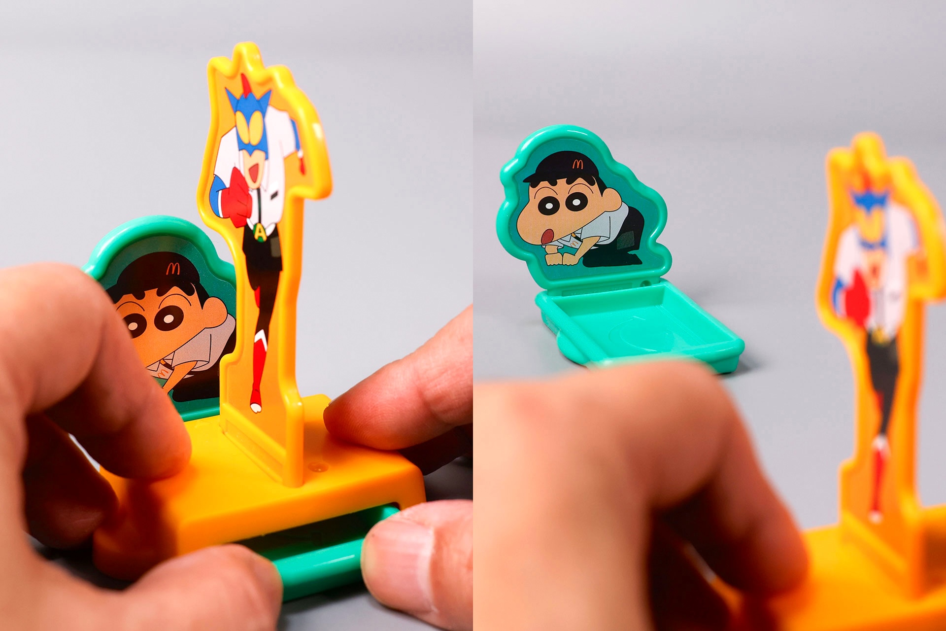 後ろからトレイの部分を押して飛ばそう！