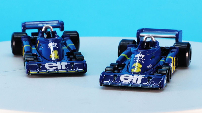 左：タイレル P34 1976 スウェーデンGP、右：タイレル P34 1976 日本GP