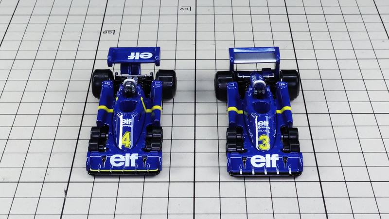 フロント：前からの空気抵抗を低減させるためにタイヤを小さくした特徴的なフロント