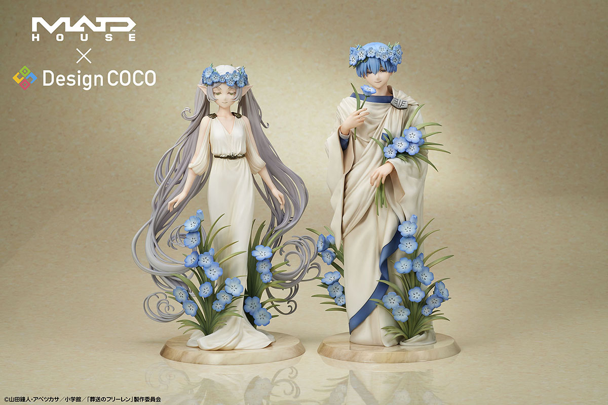 COCOストアで「マッドハウス × デザインココ 葬送のフリーレン フリーレン&ヒンメル - Art Nouveau Style - 1/7スケールフィギュア」を購入すると、表情差し替えパーツが付属