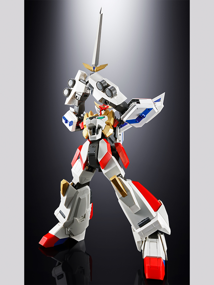 「サンダーーフラーッシュ!!」アクションフレームを使用することで、肩部、腰部、股関節の可動域が拡大、劇中の様々なアクションポーズを表現できる！※アクションフレーム使用