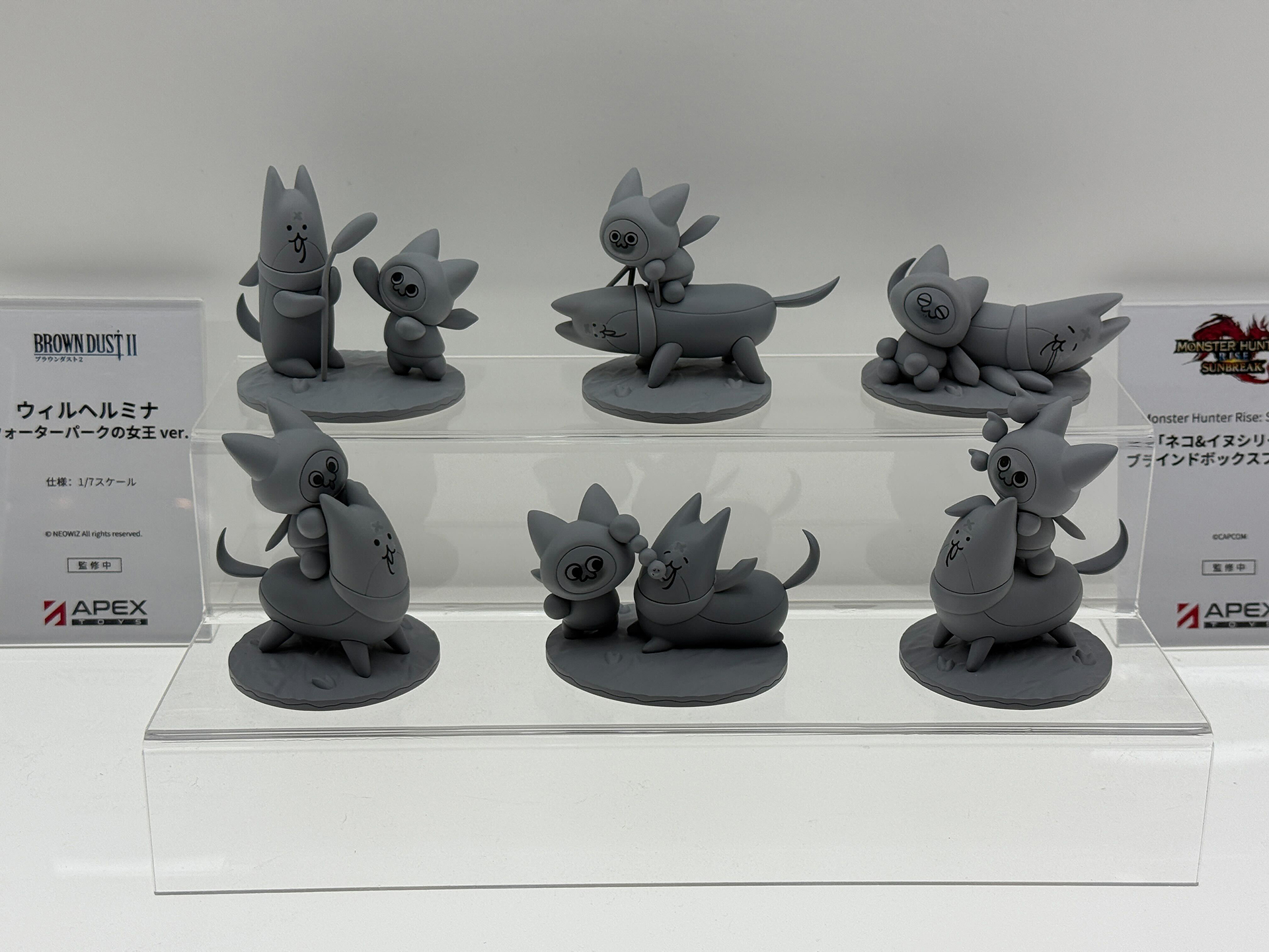 「モンスターハンターライズ：サンブレイク」、「ネコ&イヌシリーズ」ブラインドボックスフィギュア。発売日、価格未定