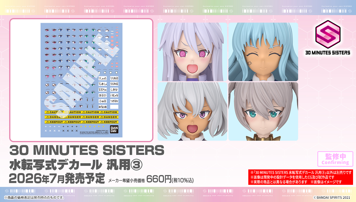 30 MINUTES SISTERS 水転写式デカール 汎用③
