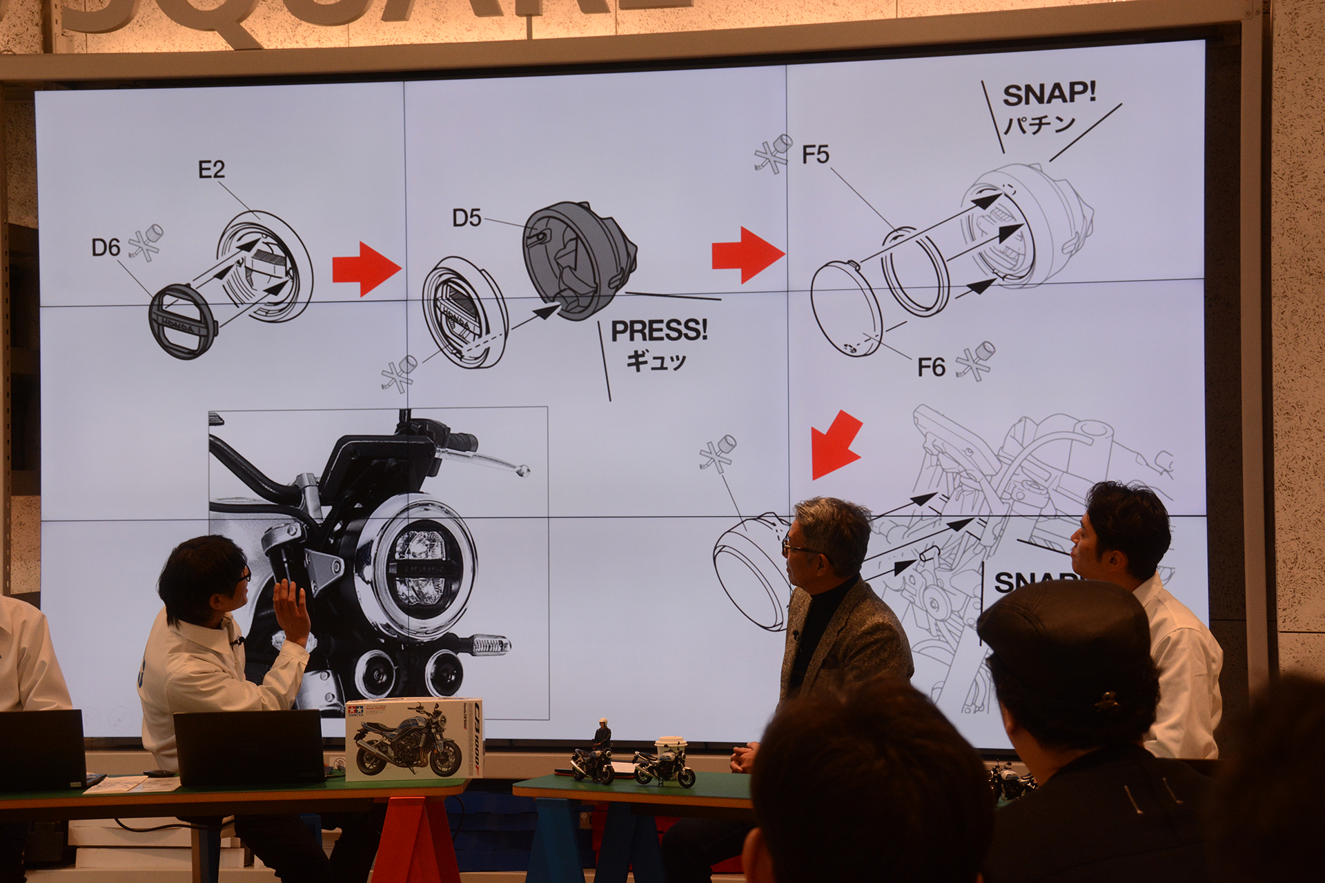 パーツが多いが組み立てやすいライト