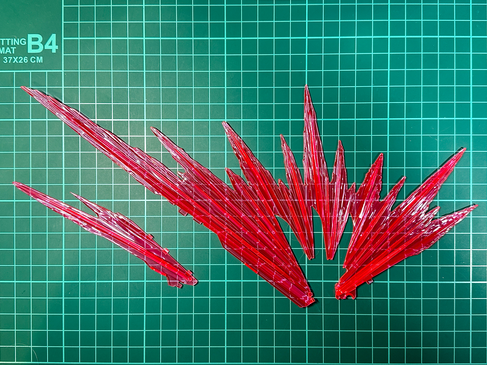 光の翼エフェクトパーツは本キットの中で最も大きなパーツです。