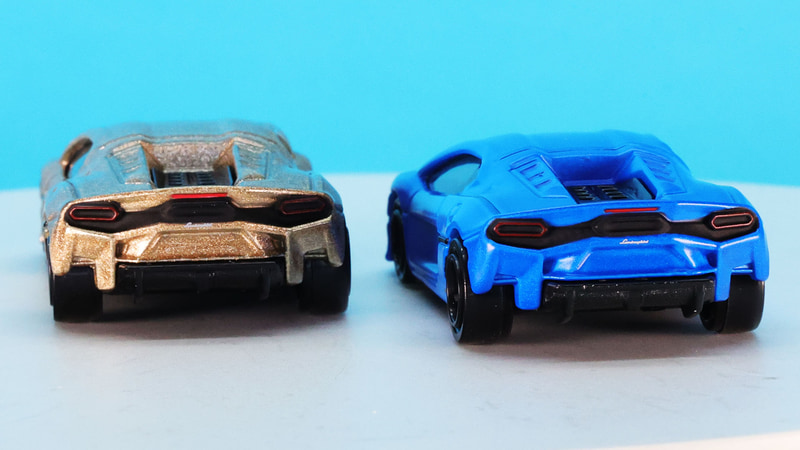 特にリアに集中するリアの各部の六角形（ヘキサゴン）はランボルギーニのアイコンを示しています