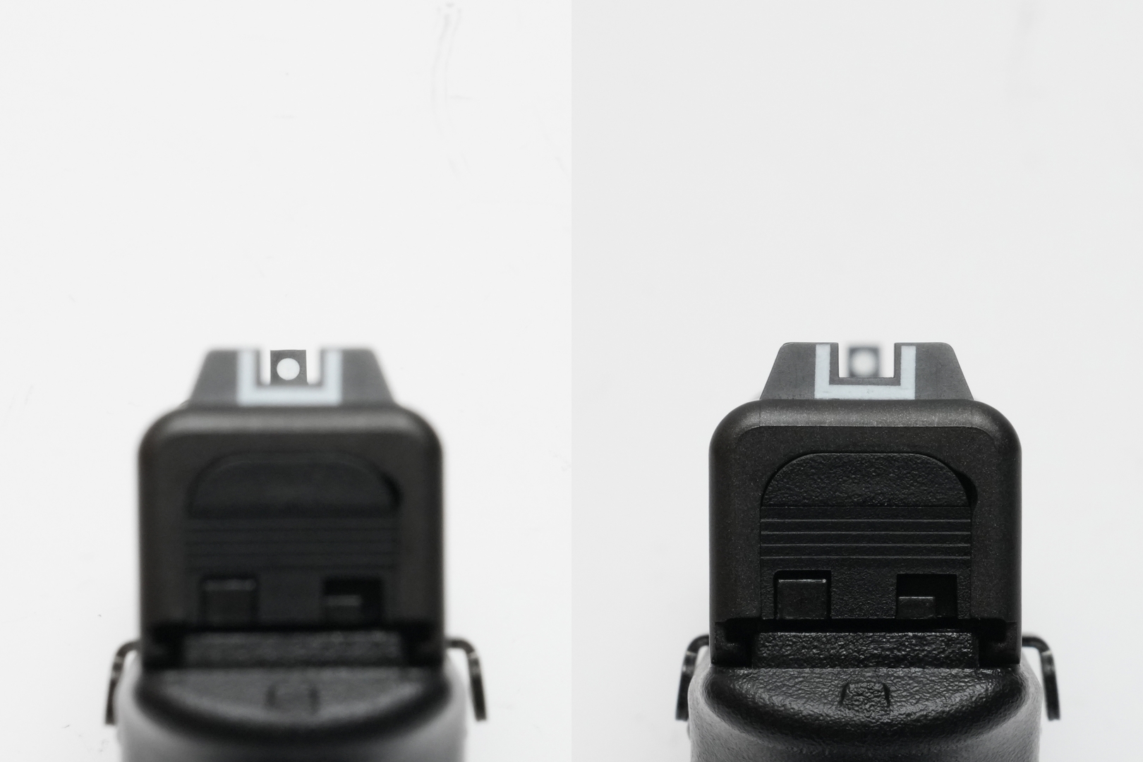 「G19 Gen5 MOS」標準のアイアンサイトのサイトピクチャー。このままでも非常に見やすい