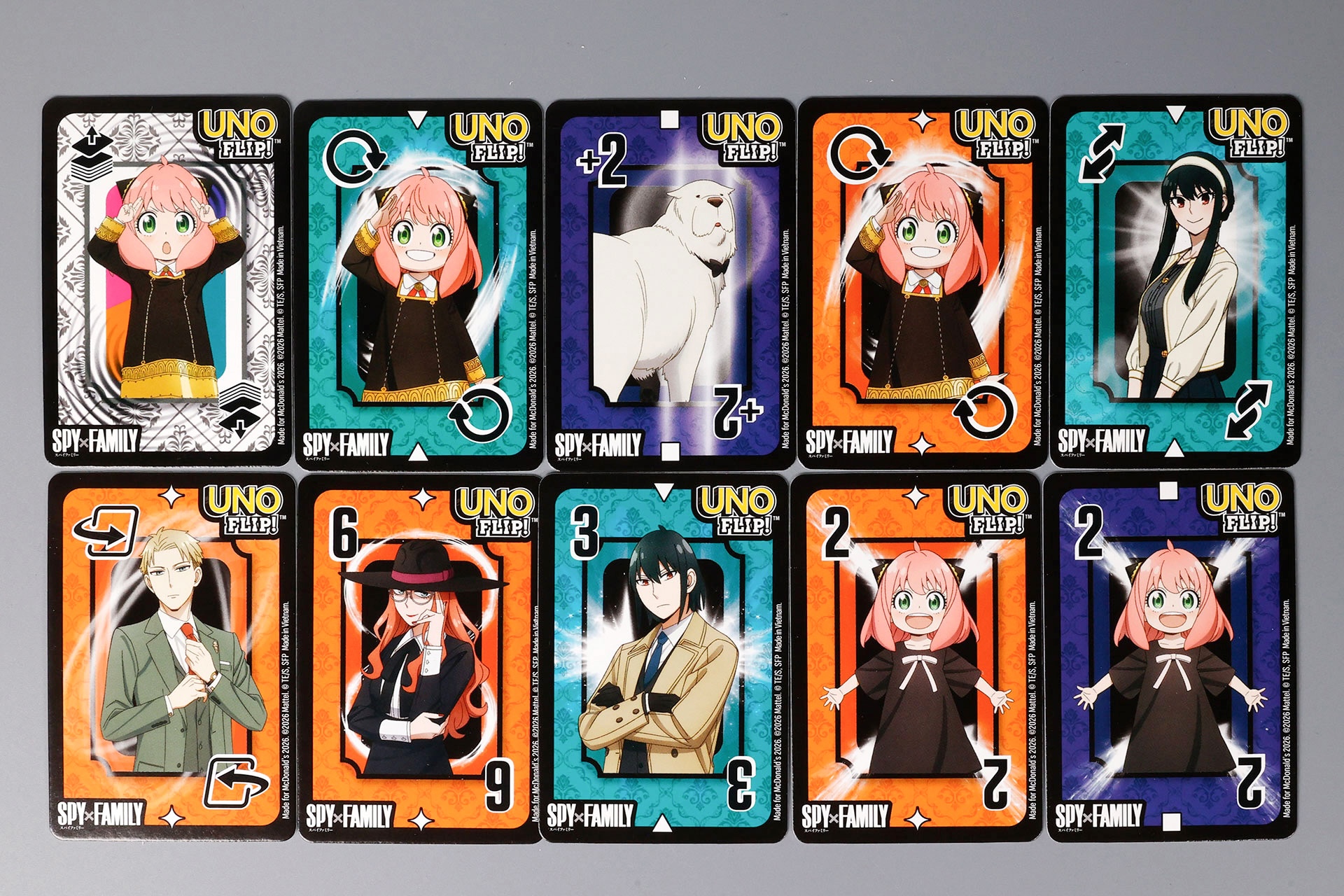 黄色のカードの裏面