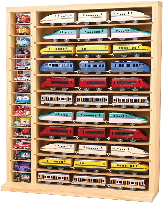 トレイン・ミニカーケース (ミニカー 最大30台収納可能 /トレイン最大33両収納可能/ 扉無し)