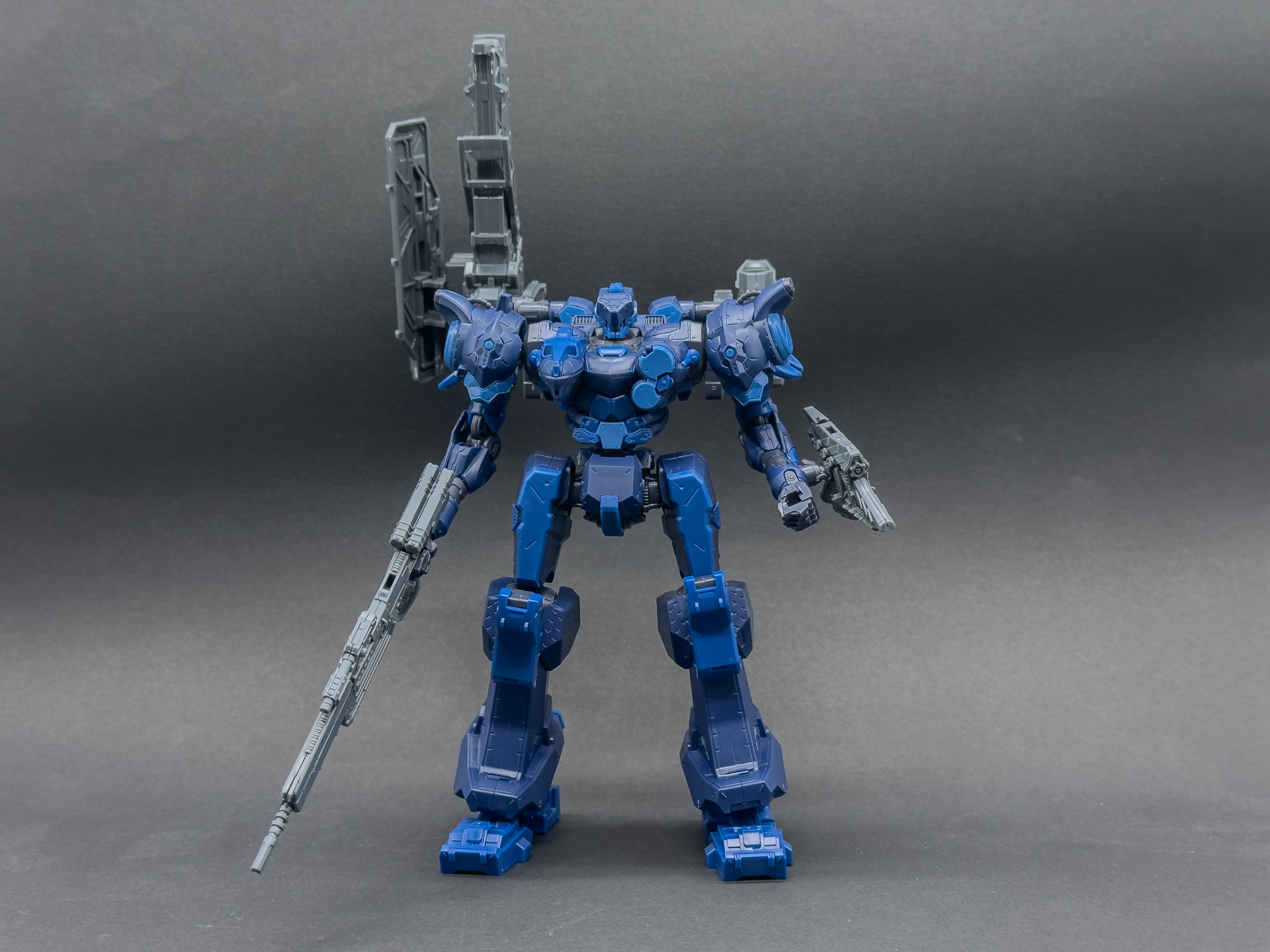 正面から見たロックスミスは胸部の左右非対称デザインが目を引きます。