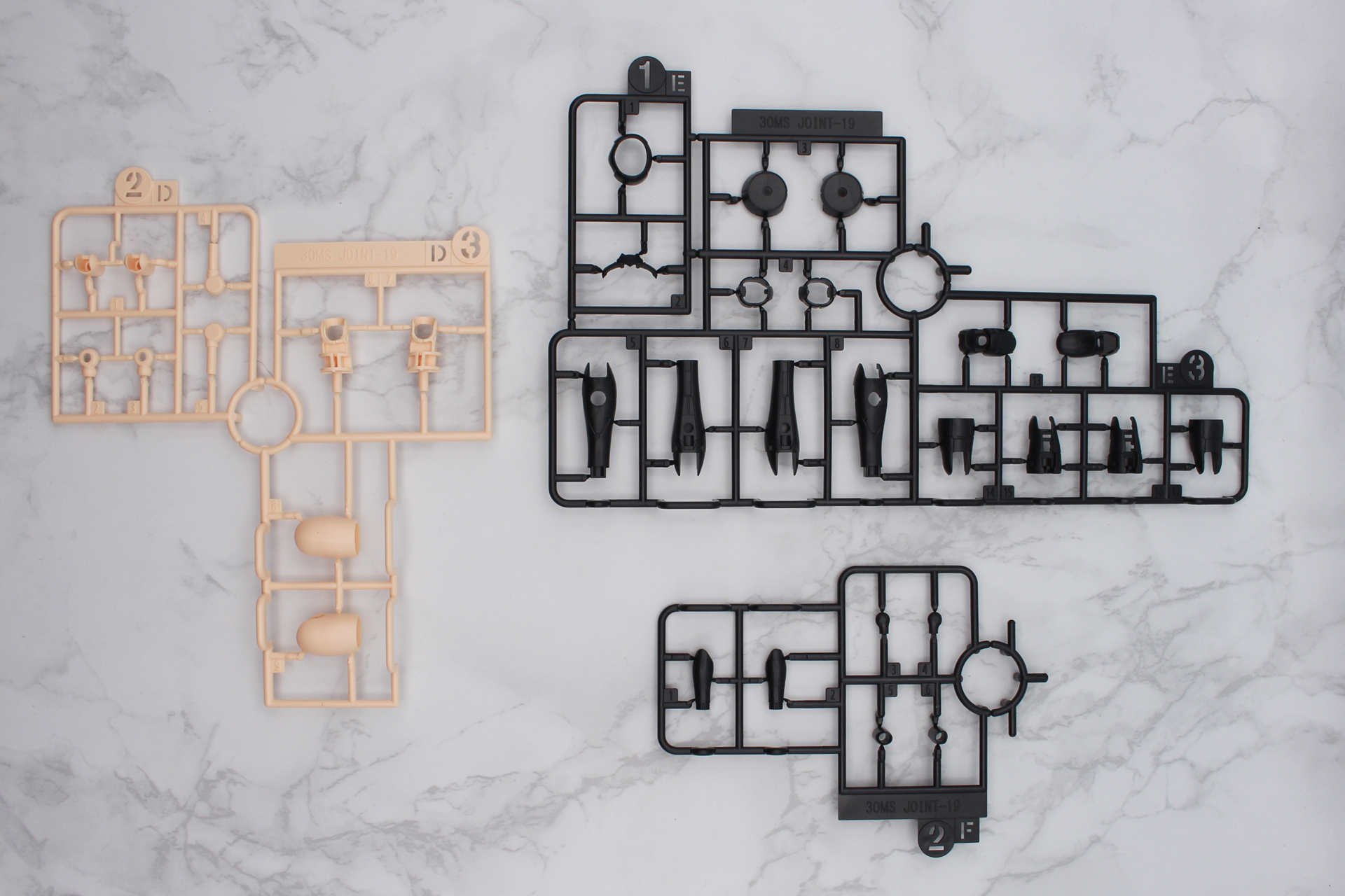 Dパーツ、Eパーツ、Fパーツ