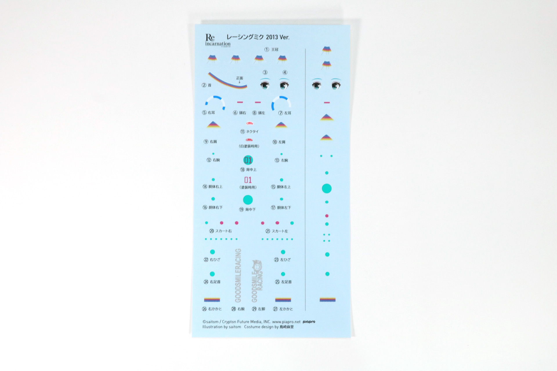 水転写デカール、取扱説明書