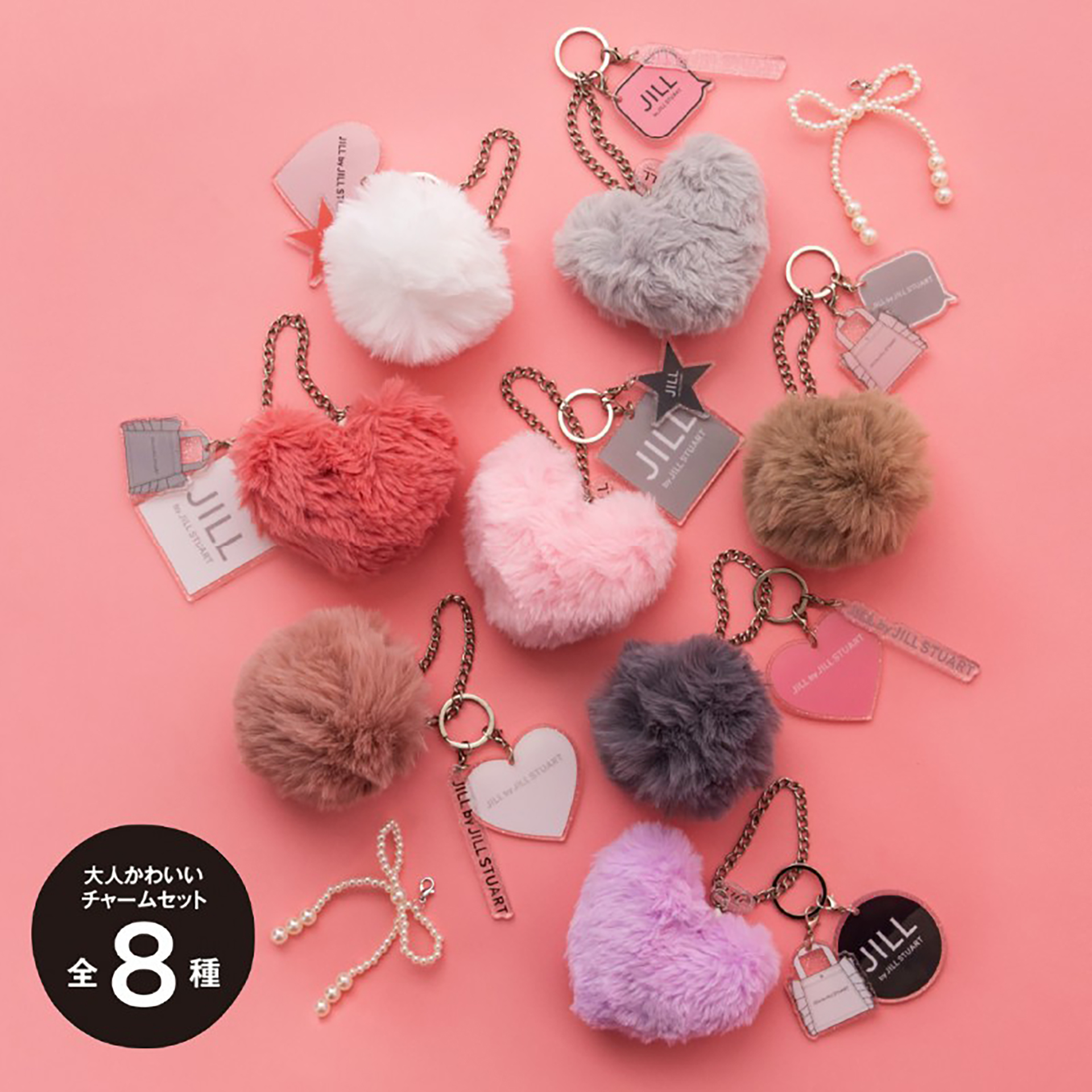 こちらは『JILL by JILL STUART ふわもこファー＆ロゴチャームセット BOOK』。20代女性をターゲットにしたアクセサリーを封入している。この商品のヒットがターゲット層を広げるきっかけになった
