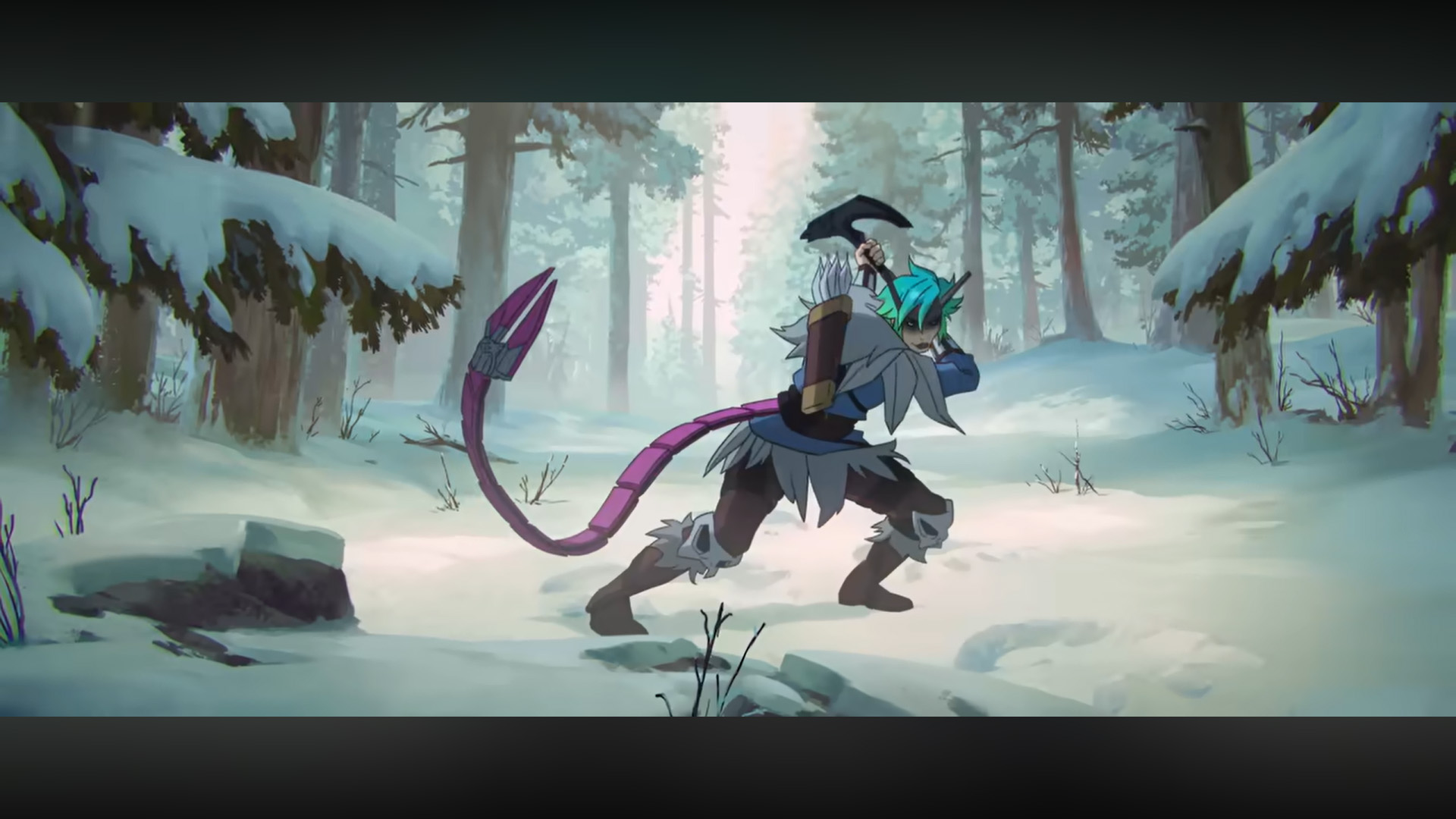 背中にはサイバネティックな尻尾を持つ