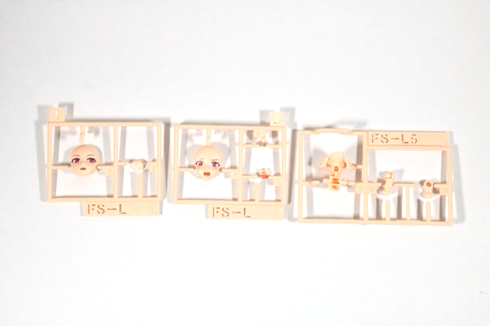 FS-L1、FS-L2、FS-L5。西城樹里のフェイスパーツ