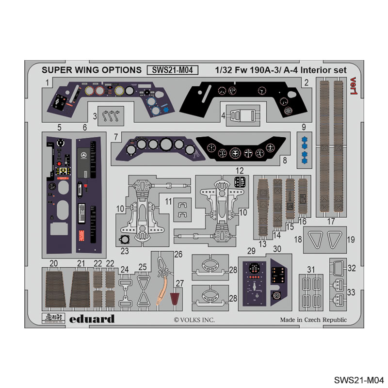 SWS21-M04 Fw 190 A-3/-4 インテリアセット、価格は2,200円