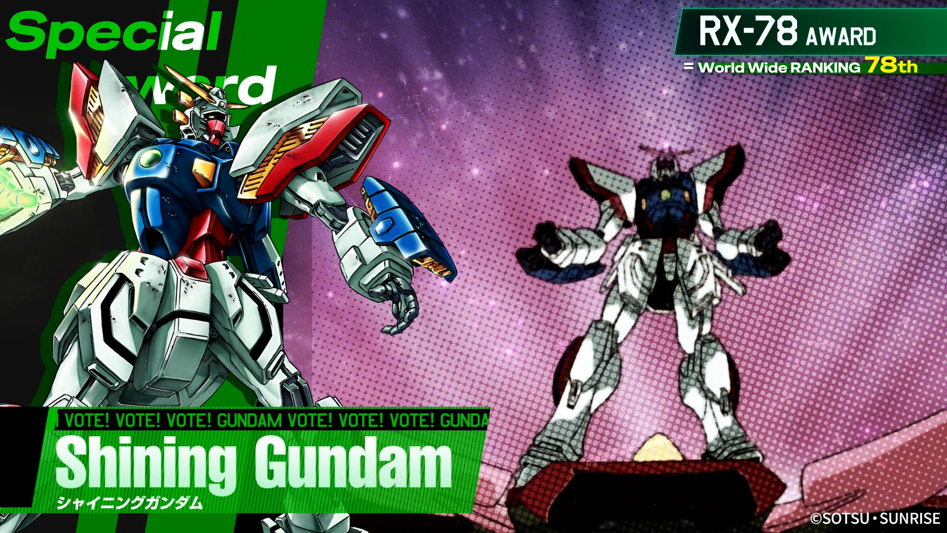 RX-78賞「シャイニングガンダム（『機動武闘伝Gガンダム』より）」